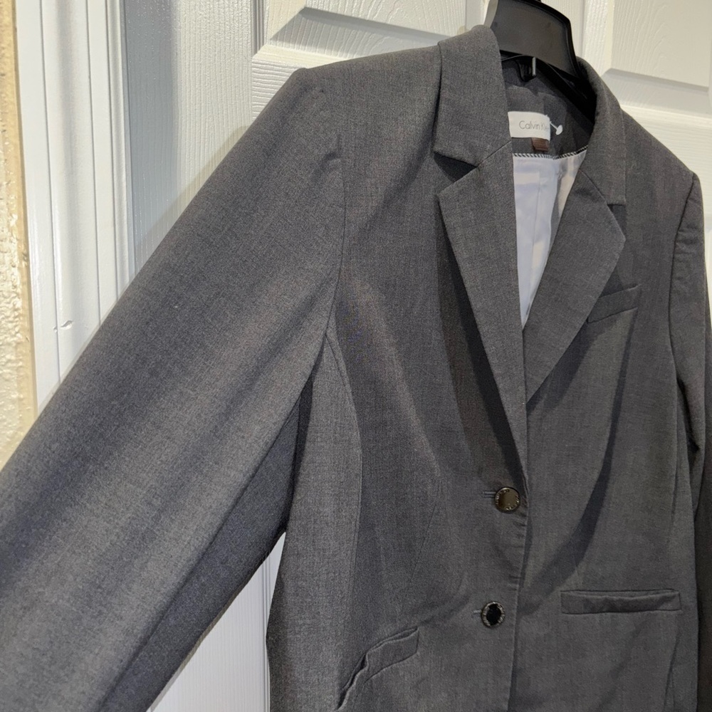 CALVIN KLEIN Business Professional Plus SZ Dark Grey Blazer 22W - Picture 3 of 3